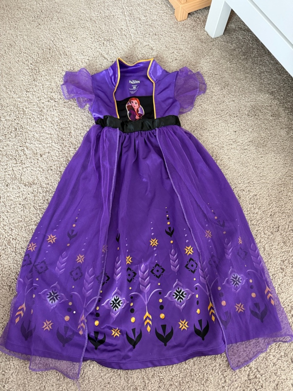 Disney Purple Anna Girls Night Gown Dress size 3T